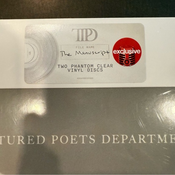 The Tortured Poets Department Vinyl Record “The manuscript” phantom white.target - Picture 2 of 5